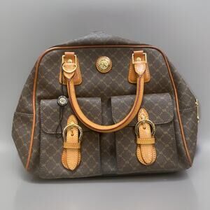 Rioni Signature Brown Collection Satchel / Doctor Bag Style Purse